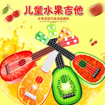 Children Mini Fruit Guitar Toys Yukri Liri Simulation Four Strings Can Play Early Teach Puzzle Simulation Instruments