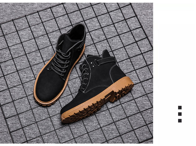 Martin ủng nam mùa đông cao để giúp giày Martin cotton nam ủng tuyết hoang dã và nhung ấm áp giày boot nam da bò