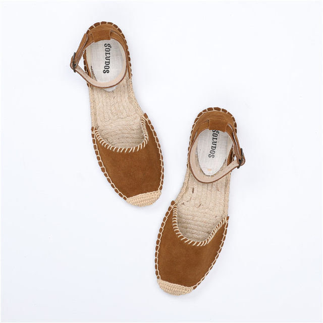 European and American Singapore -heeled grass -edited puffycakes thick bottom Rome strap fisherman shoes linen canvas flowing sandals rampant women increase