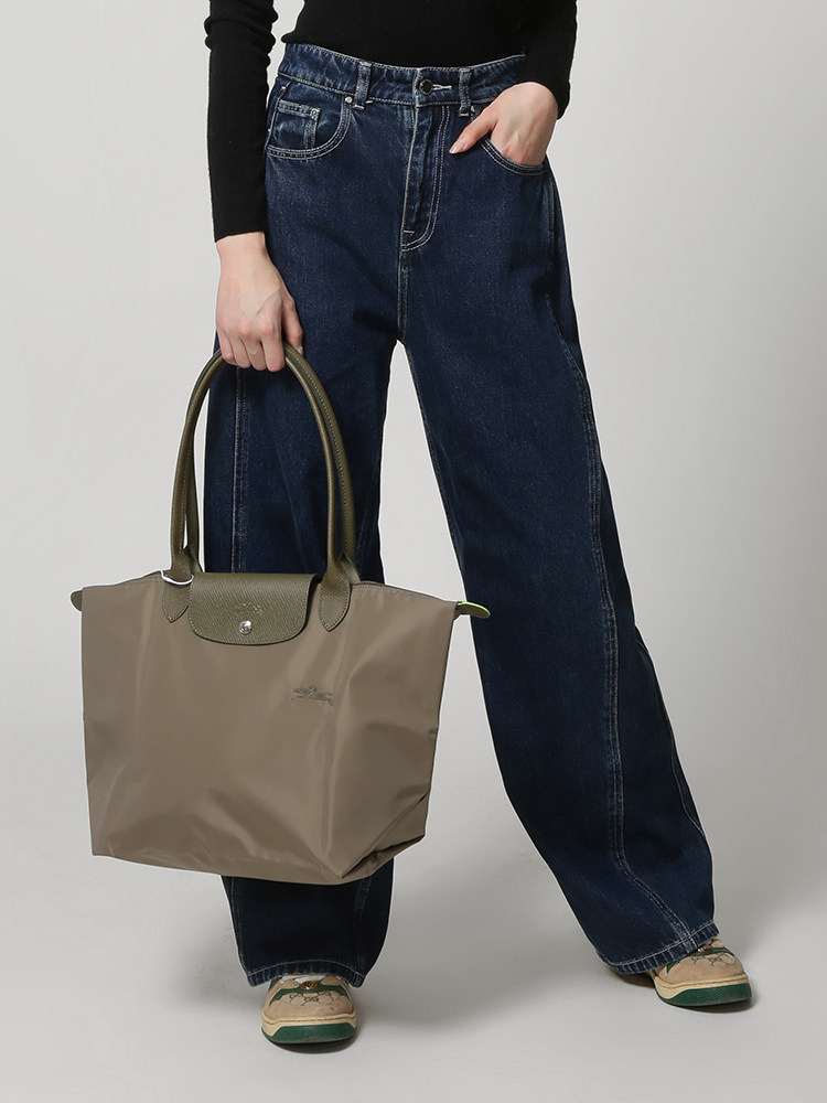 Longchamp Women's Large Foldable Handbag with Long Handle, Dumpling Bag, Tote Bag 1899