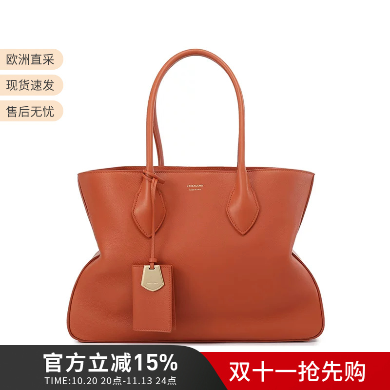 Ferragamo Women's Large Tote Bag Shopping Bag Handbag Shoulder Bag 215986
