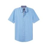 Hugo Boss Мужская хлопчатобумажная стройная деформация для депутации для пригородной рубашки с коротким рубашкой 50468980