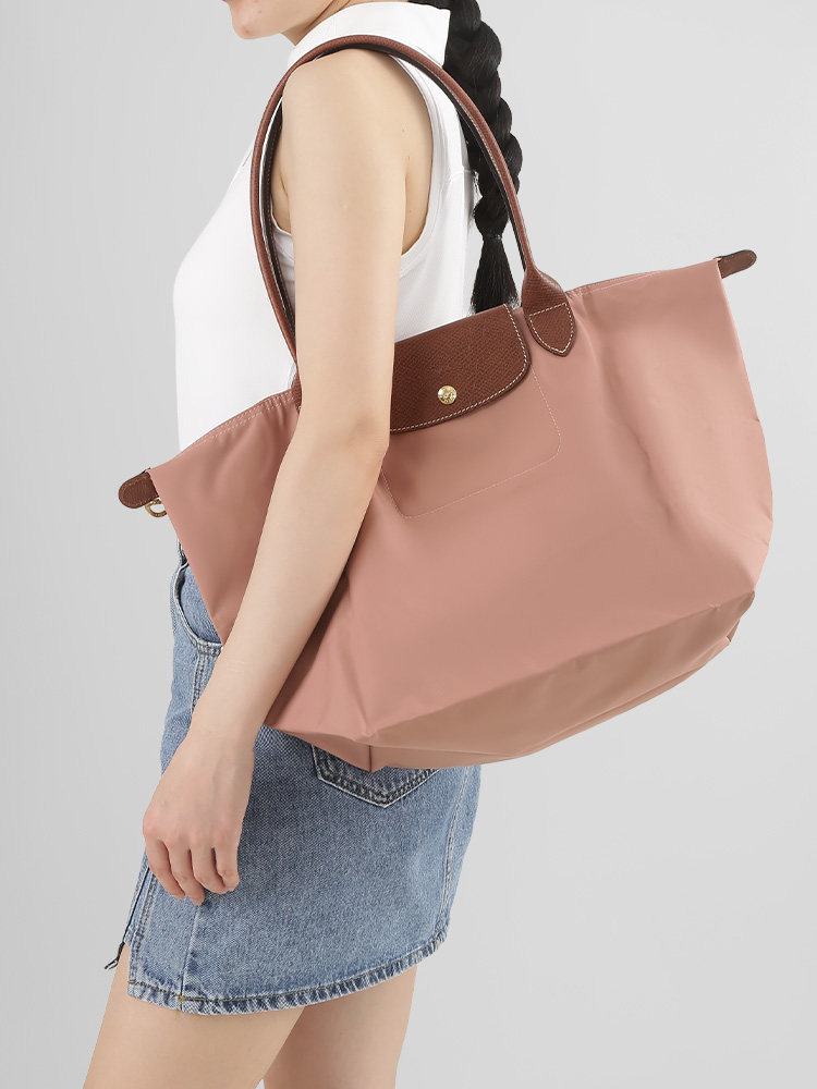 Longchamp Women's Large Foldable Handbag with Long Handle, Dumpling Bag, Tote Bag 1899