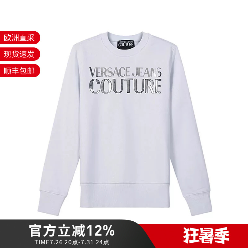 Versace Vjc Women's Cotton Crew Neck Sweatshirt Women's Sweatshirt Couple Style 72Haig01 Cf01G Versace Vjc Women's Cotton Crew Neck Sweatshirt Women's Sweatshirt Couple Style 72Haig01 Cf01G