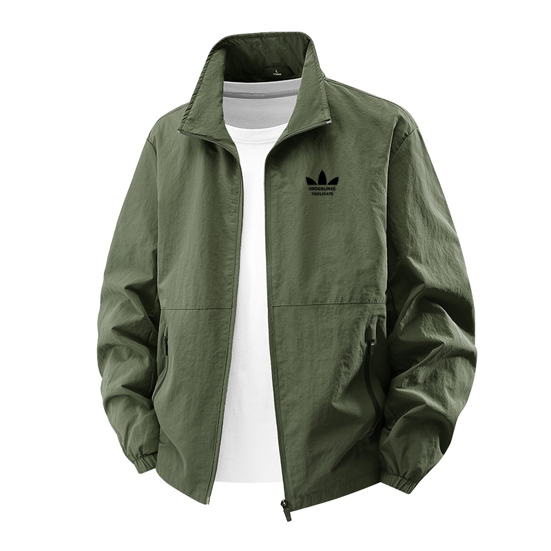 Clover Brand Jacket for Men 2026 New Spring and Autumn Casual Stand Collar Loose Versatile Sports Coat Trendy Men