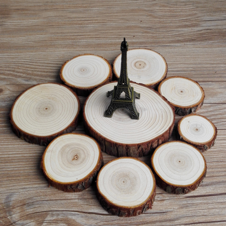 Log chip small wood pile annual ring wood chip hand painting board wood chip diy handmade material wood raw material decorative back