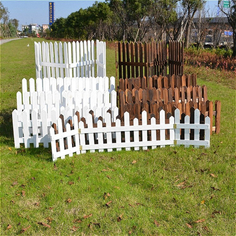 White wooden fence anti - corrosive wooden fence fence 30 40 50 60 field fence outdoor courtyard decoration