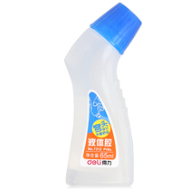 Deli 7312 Elbow Liquid Glue Student Handmade Glue Sponge Head Liquid Glue Clear 65ml