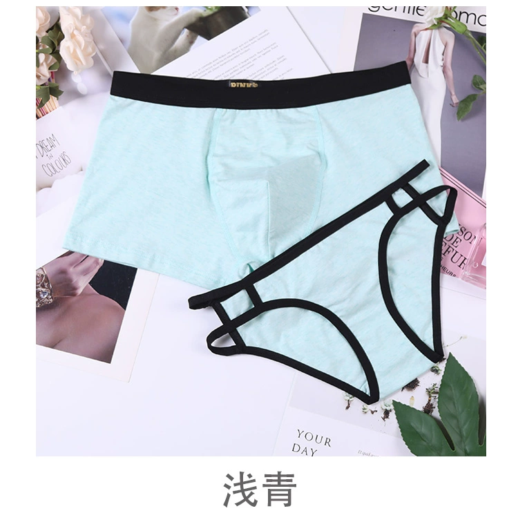 2 tải cotton vài đồ lót nam boxer nữ tam giác eo thấp gợi cảm hông thêu macarons đơn giản