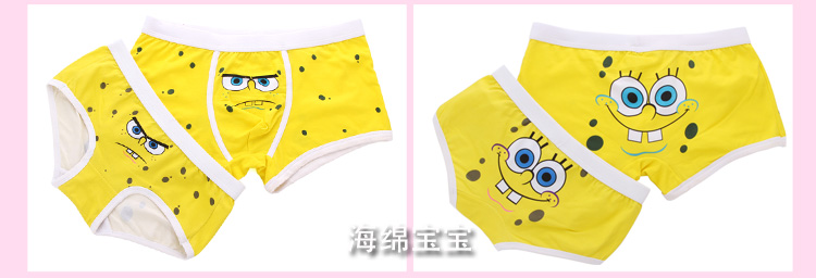 Các cặp vợ chồng đồ lót cotton thấp eo dễ thương cartoon nam boxer ladies tam giác sexy sáng tạo thanh niên phù hợp với