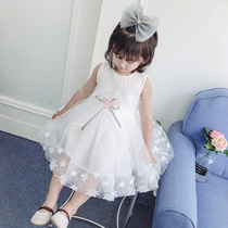 Girl skirt summer dress 2021 new baby girl princess dress little girl dress foreign flower childrens gauze dress