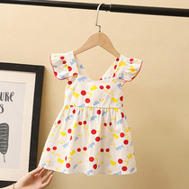 Girls dress summer dress childrens skirt 2021 new little girl Summer cotton girl baby Foreign style princess dress