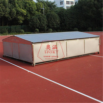 Manufacturer custom stadium mobile stainless steel waterproof shed pole vaulting sponge pad sponge pack protective shed