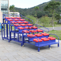 New track and field venue 24-seat mobile retractable finish referee stand timing stand outdoor audience stand direct sales