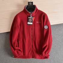 Exported to Norway with large size outdoor liner autumn and winter thickened polar fleece jacket fleece stand-up collar jacket men
