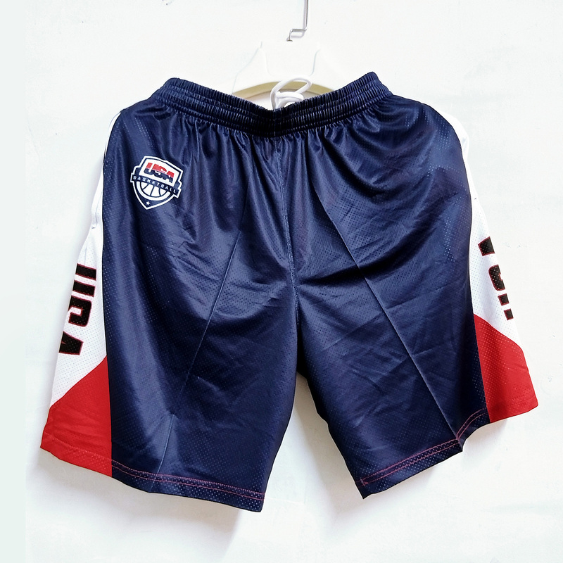 Usa Dream Team Men's Basketball Shorts Quick-Drying Breathable Mesh Fabric James Durant Curry