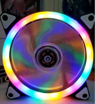 Magic color LED case fan 12CM Cooling fan desktop computer host mute RGB color change extreme solar eclipse
