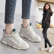 Old Daddy Shoes Women Ins Tide 2022 New Spring 100 Hitch Bottom Leisure Sports Heightening little white shoes Spring and autumn