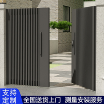 Stainless steel villa door to double open door Iron Art courtyard door rural gate open door to aluminum garden door