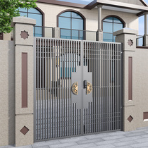 Modern Iron Gate Villa Garden Balcony Gate Door Double Open Door Customized Entry Gate Gate