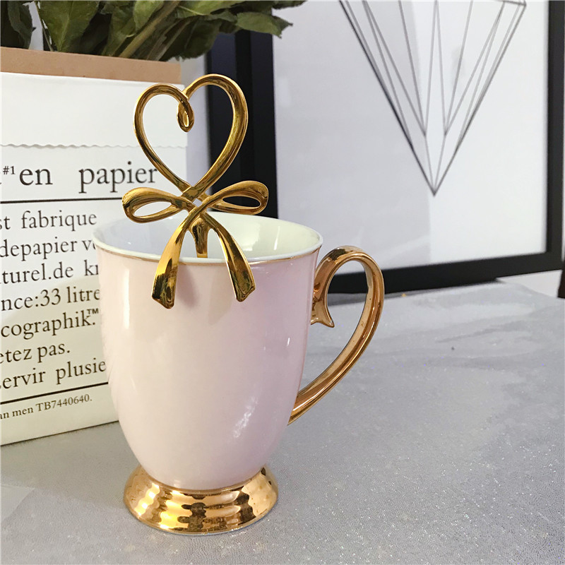 Love Bow Show Bits Mũi tên Muỗng Cà phê Thìa muỗng Vàng Bạc 304 Thép không gỉ Muỗng - Cà phê bình pha cafe cold brew