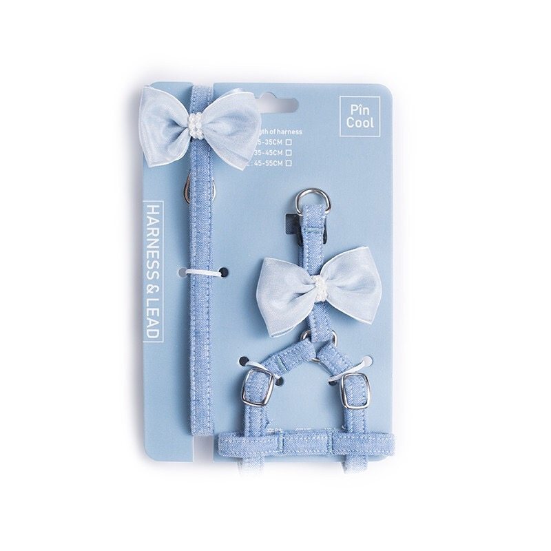 Small dog pure cotton traction rope dog necklace with dog rope teacup dog chest back cute pet butterfly knot walking cat traction