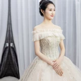 Топ без лямок, звездное небо для невесты, французский стиль, коллекция 2023, открытые плечи, кружевное платье