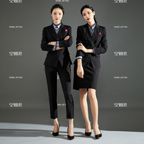 Black suit suit suit womens high-end professional suit temperament slim interview business dress sales department work clothes