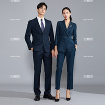 High-end Striped Professional Suit Suit Women President Autumn Winter Temperament Goddess Van Zheng Clothing Sales Department Manager Work Clothes