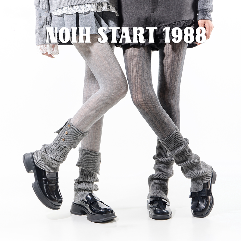 Japanese Noih Gray Leggings for Women, Autumn Anti-Snagging Gray Korean-Style Ballet Deep Gray Pantyhose
