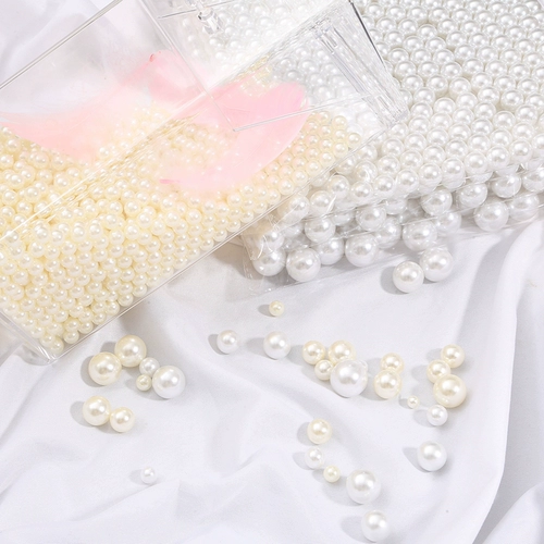 Без покроба положительный белый рис имитация жемчужина маленькие рыхлые бусины DIY