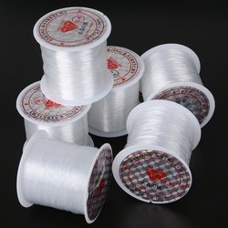 ສາຍ​ການ​ຫາ​ປາ​ທີ່​ບໍ່​ແມ່ນ​ elastic ໂປ່ງໃສ hand-woven beaded necklace diy clavicle chain jewelry accessories ສາຍ​ການ​ຫາ​ປາ​ສໍາ​ລັບ​ການ braiding rings