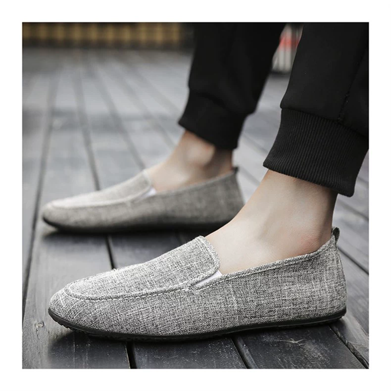 Giày vải Bắc Kinh cũ Giày nam mùa thu 2020 Giày mới một bàn đạp thông thường Giày vải nam thoáng khí - Plimsolls