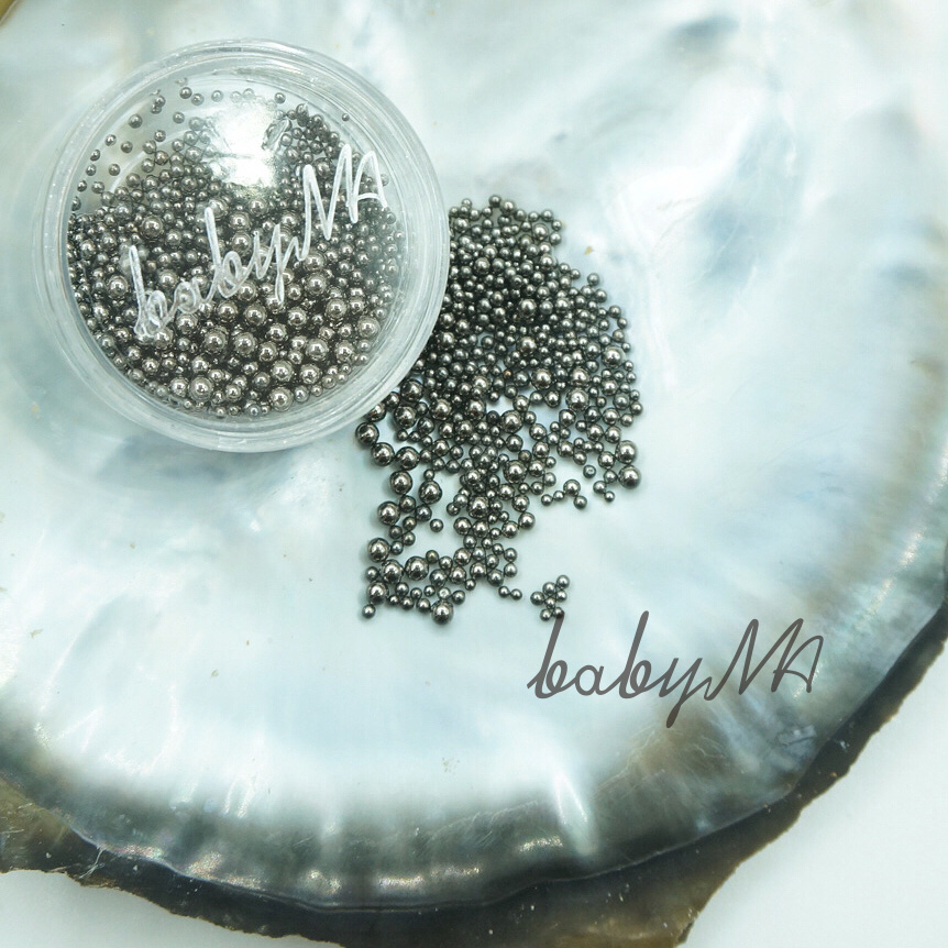 (Ma Baomei A) babyma July New pint of meme A rose gold mix size 100 lap small steel ball-Taobao