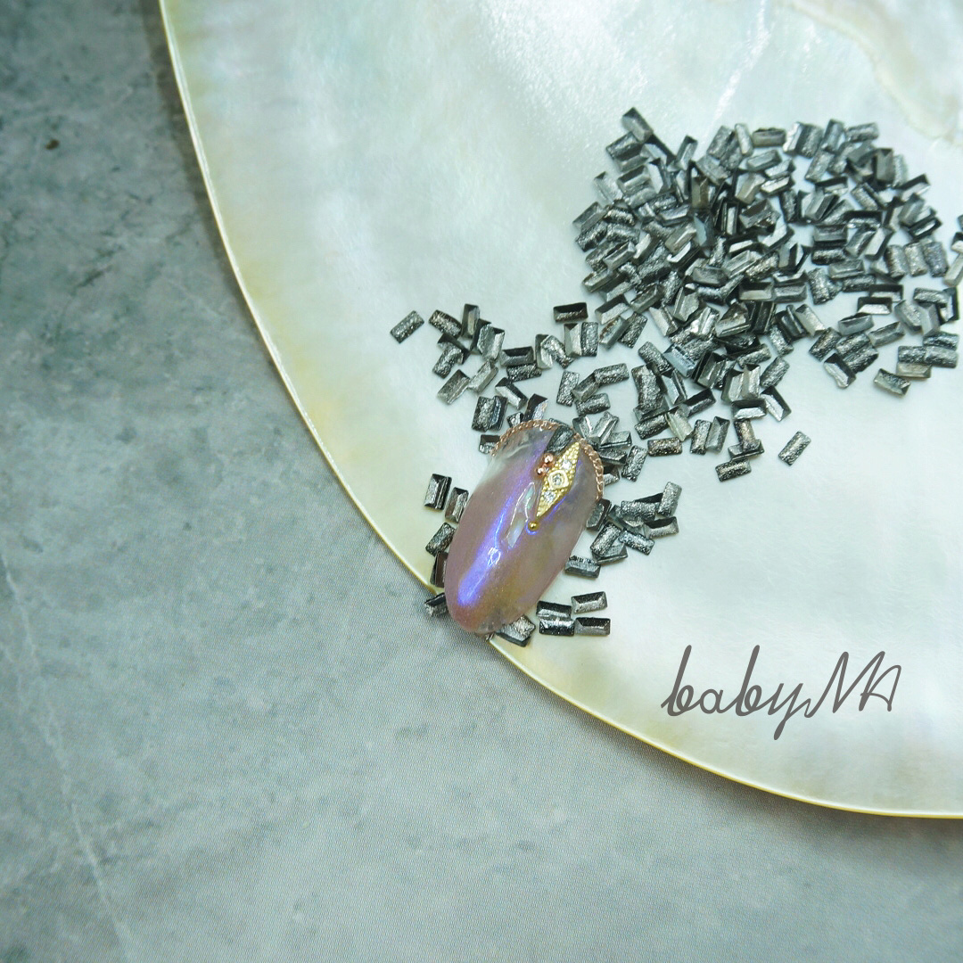 Babyma August new Nail Accessories Retro Black Frost Texture Small Style Rivets