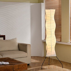 Japanese-Style Silk Floor Lamp, Song Dynasty Aesthetics, Irregular-Shaped Ambient Light, Decorative Lamp Beside the Sofa in the Living Room, Designer Bedroom Lamp