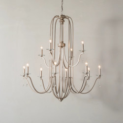 French-Style Vintage Staircase Chandelier Designer High-Ceiling Candle Lamp American-Style Villa Crystal Duplex Hotel Living Room Large Lamp