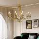 All-Copper French Vintage Candle Chandelier American Mid-Century Style Living Room Lamp Romantic Art Golden Bedroom Dining Room Lighting Fixtures