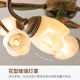 Retro Pastoral Style Living Room Ceiling Lamp, Flower Glass Bedroom Lamp, Romantic Restaurant Lamp for Guesthouses, Artistic Zhongshan Lighting Fixtures