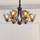 French-Style Living Room Chandelier, Mid-Century Style, Melard Retro, Zhongshan Lighting Designer, American-Style Main Light, Dining Room and Bedroom Light