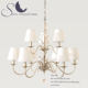 American-Style Duplex Building Large Chandelier, French Retro Designer Villa Open-Air Living Room Staircase Chandelier, Grand Hotel Lighting