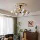 American-Style Vintage Tiffany Glass Ceiling Light, All-Copper, Light Luxury, Living Room, Designer Art, Art Room, Bedroom Light