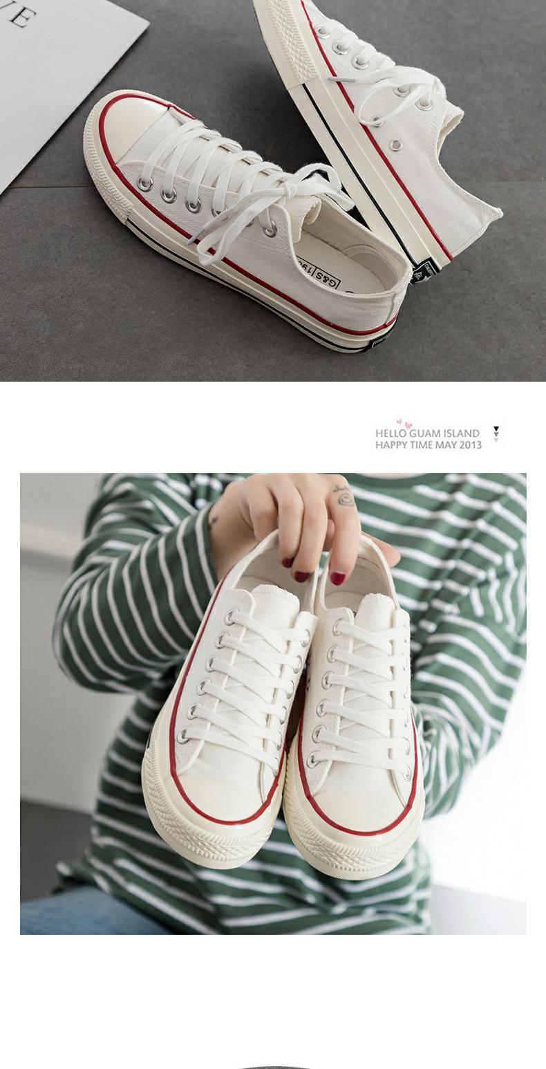 Xuân 2019 giày vải mới Giày nữ giày nhỏ màu trắng Phiên bản Hàn Quốc của sinh viên hoang dã retro Hồng Kông nếm thử giày thường giầy dép juno
