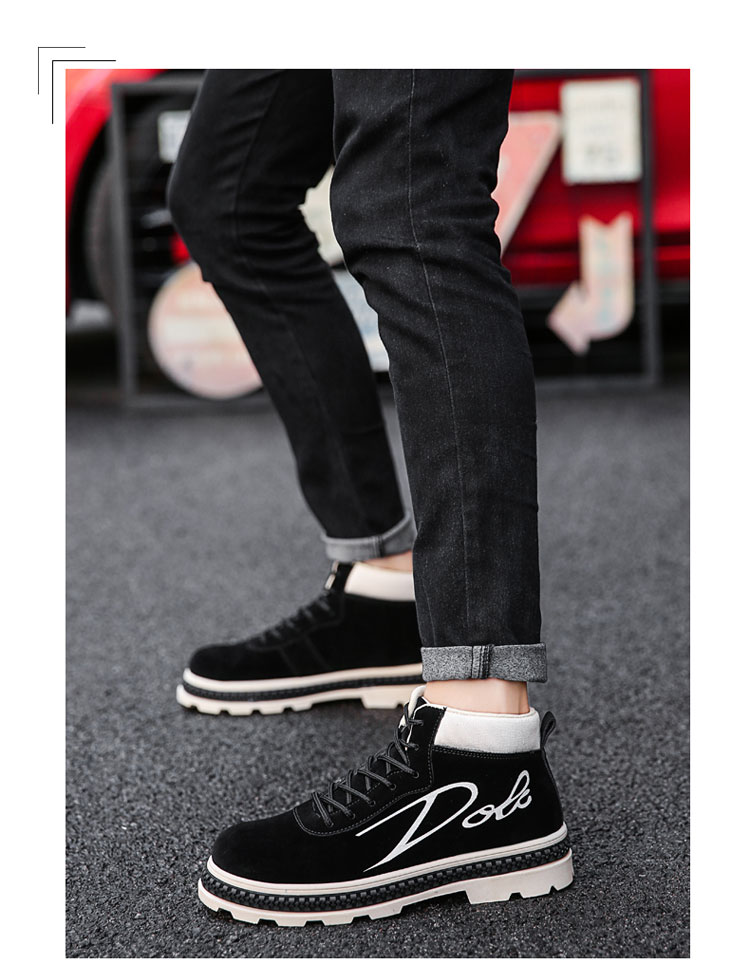 Mùa đông mới 2018 Martin ủng nam booties thông thường giày nam cao giày hoang dã giày xu hướng Hàn Quốc giày nam lacoste