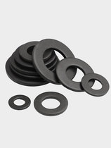 Black 304 stainless steel ultra-thin flat gasket widening thickened flat gasket M3M4M5M8M10 plated black zinc