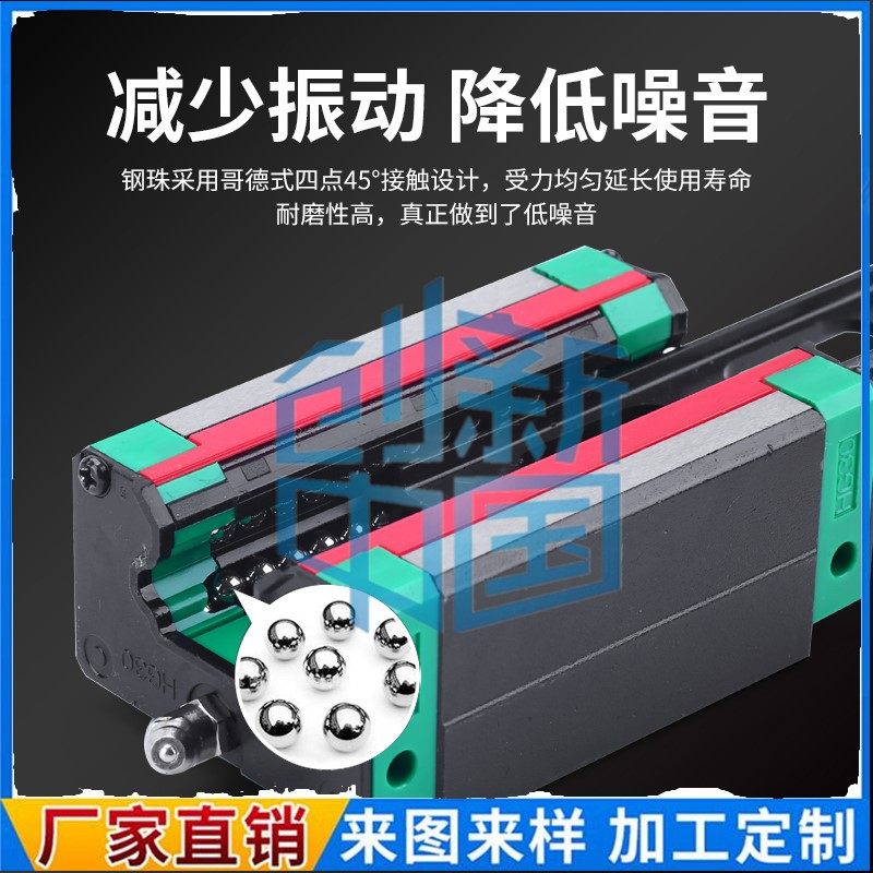HGW Type Lengthened Flange Heavy Linear Precision Slide Rail Slipway High Group Linear Guide Rail Slider Spot Sale