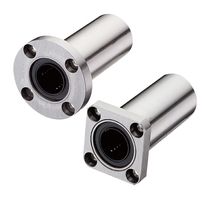 LMF round base flange type linear bearing cylindrical guide sleeve sliding guide bush lengthened UU