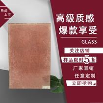 Silk art glass environmental protection hotel partition light luxury custom frame tempered clip Juan explosion-proof double double double sided