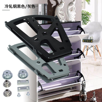 Shoe cabinet two-layer dump bracket Door panel flap bracket Shoe rack double-layer black hidden skeleton hardware accessories bag