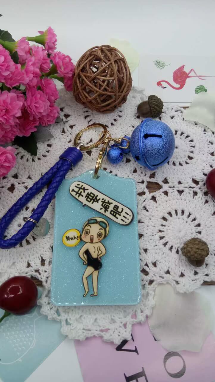 Phim hoạt hình ba chiều dễ thương Fu Yuan Hui Hong Tianzhi thẻ xe buýt điện đặt thẻ thẻ gạo đặt tàu điện ngầm kiểm soát truy cập IC ví đựng thẻ atm nam hà nội
